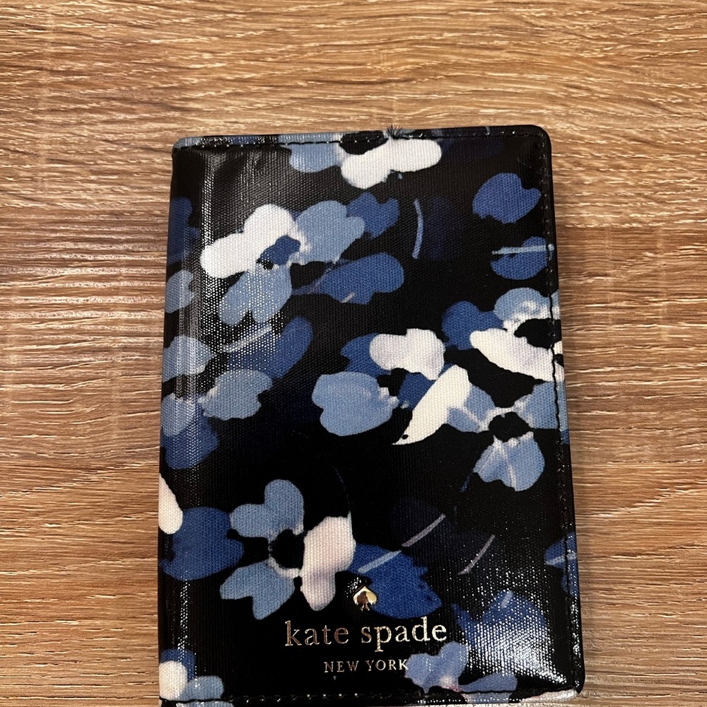 Kate Spade Black and White Passport Holder